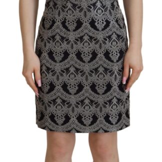 Dolce & Gabbana - Elegant Embroidered Wool Bodycon Dress