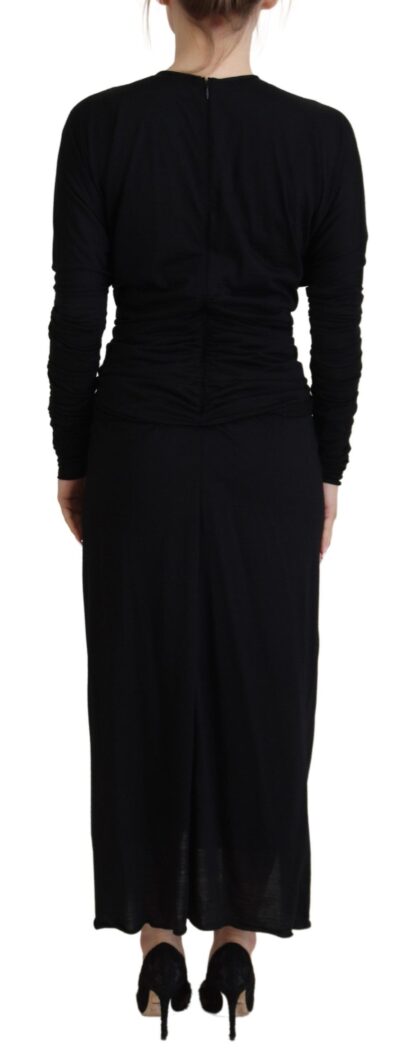 Dolce & Gabbana - Elegant Sheath Wrap Dress with Long Sleeves