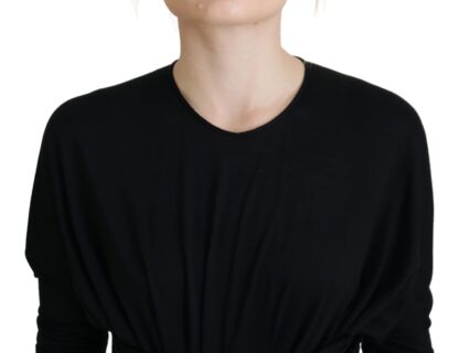 Dolce & Gabbana - Elegant Sheath Wrap Dress with Long Sleeves