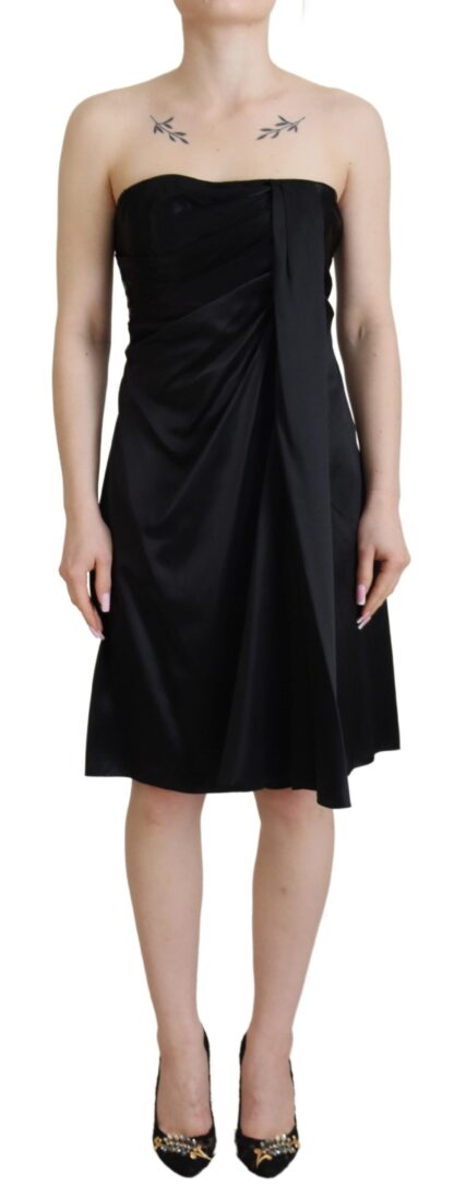 Dolce & Gabbana - Elegant Black Silk Mini Sleeveless Dress