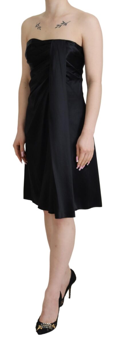 Dolce & Gabbana - Elegant Black Silk Mini Sleeveless Dress