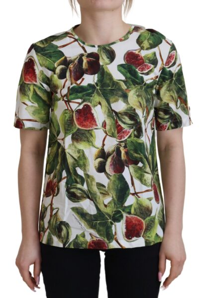 Dolce & Gabbana - Chic Multicolor Fig Print Cotton Top