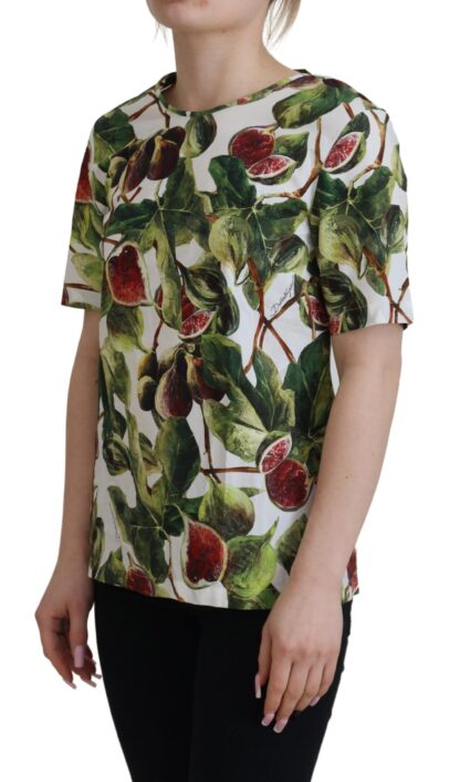 Dolce & Gabbana - Chic Multicolor Fig Print Cotton Top