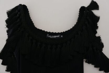 Dolce & Gabbana - Elegant Black Cotton Tank Top Blouse