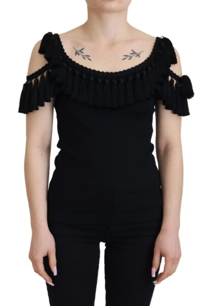 Dolce & Gabbana - Elegant Black Cotton Tank Top Blouse