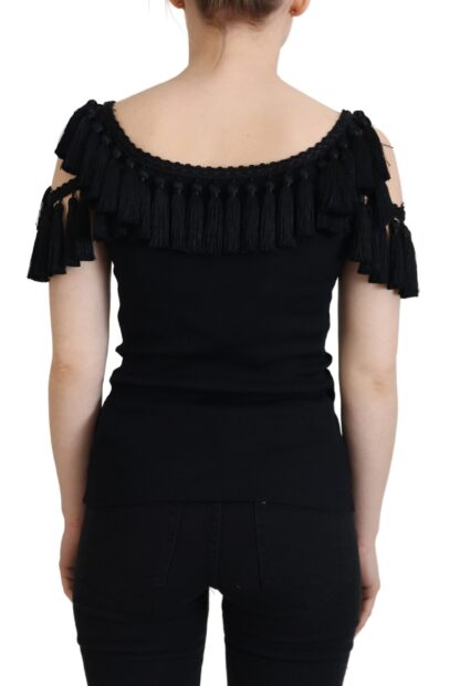 Dolce & Gabbana - Elegant Black Cotton Tank Top Blouse