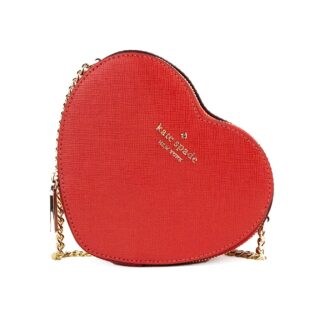 Kate Spade - Love Shack Light Rose Mini Leather Chain Heart Crossbody Handbag