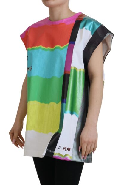 Dolce & Gabbana - Multicolor Sleeveless Cotton Top