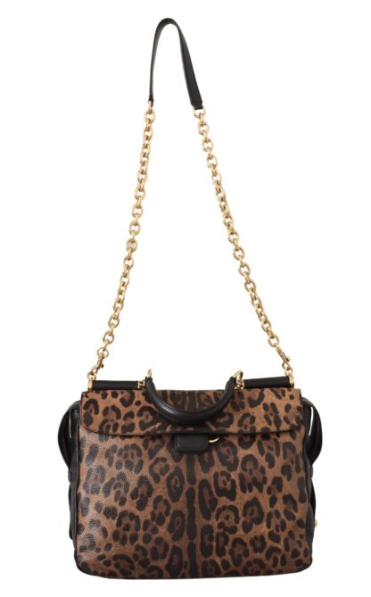 Dolce & Gabbana - Elegant Leopard Sicily Shoulder Bag