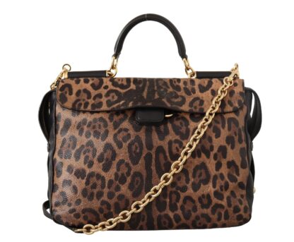 Dolce & Gabbana - Elegant Leopard Sicily Shoulder Bag