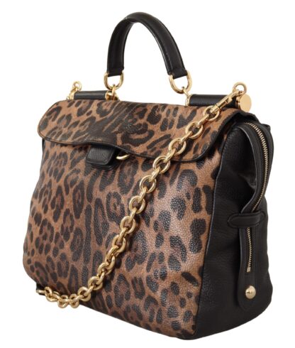 Dolce & Gabbana - Elegant Leopard Sicily Shoulder Bag