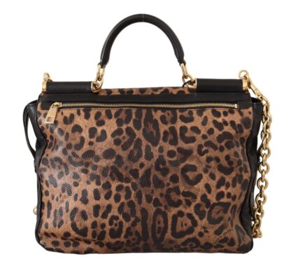 Dolce & Gabbana - Elegant Leopard Sicily Shoulder Bag