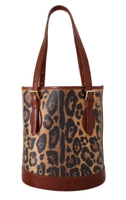 Dolce & Gabbana - Elegant Leopard Bucket Tote Bag