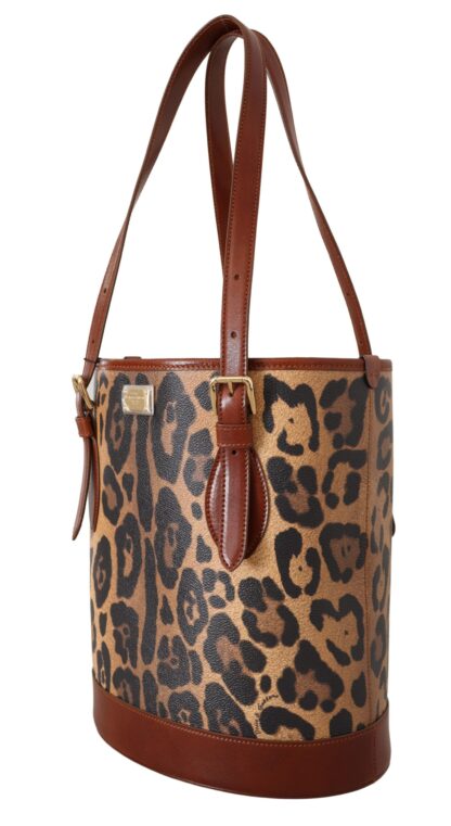 Dolce & Gabbana - Elegant Leopard Bucket Tote Bag