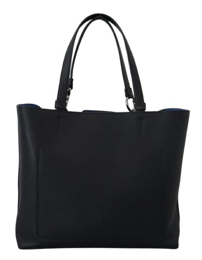 Dolce & Gabbana - Elegant Black Leather Shopping Tote