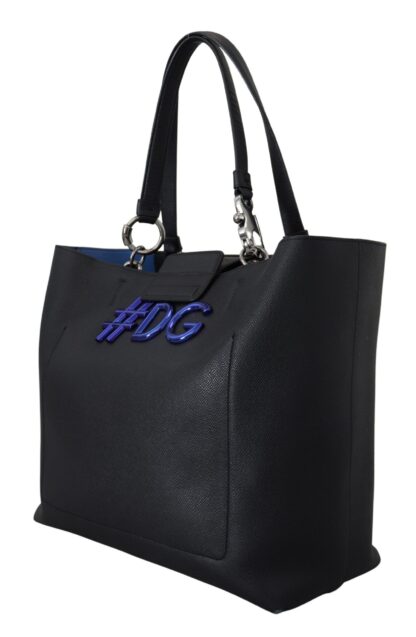 Dolce & Gabbana - Elegant Black Leather Shopping Tote