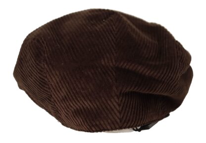 Dolce & Gabbana - Elegant Cotton Newsboy Hat in Rich Brown