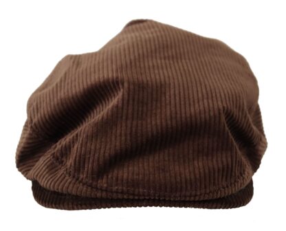 Dolce & Gabbana - Elegant Cotton Newsboy Hat in Rich Brown