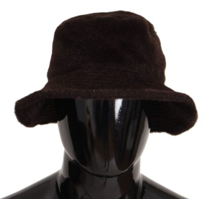 Dolce & Gabbana - Elegant Alpaca Wool Brown Bucket Hat