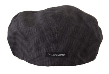 Dolce & Gabbana - Chic Newsboy Cap in Gray Linen Blend