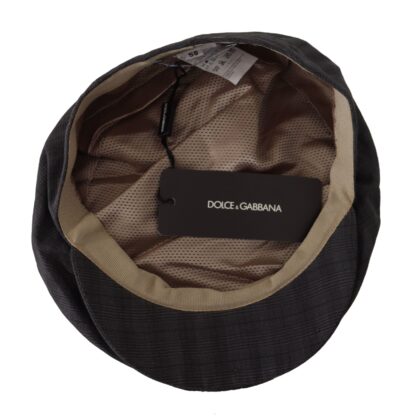 Dolce & Gabbana - Chic Newsboy Cap in Gray Linen Blend