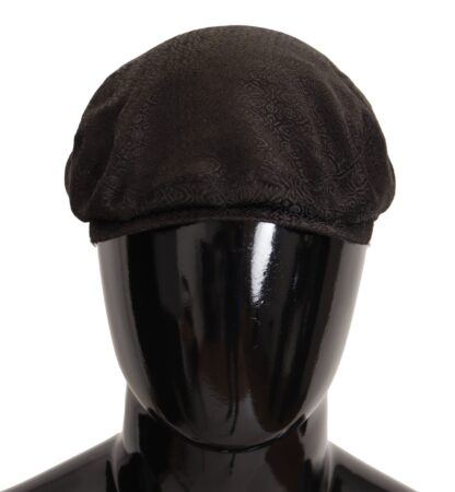 Dolce & Gabbana - Elegant Silk Brown Newsboy Hat