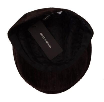 Dolce & Gabbana - Elegant Cotton Newsboy Hat in Brown