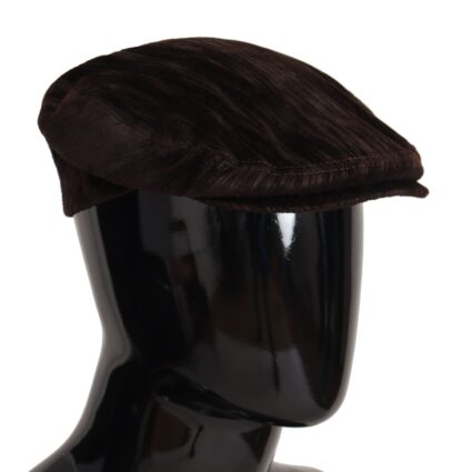 Dolce & Gabbana - Elegant Cotton Newsboy Hat in Brown