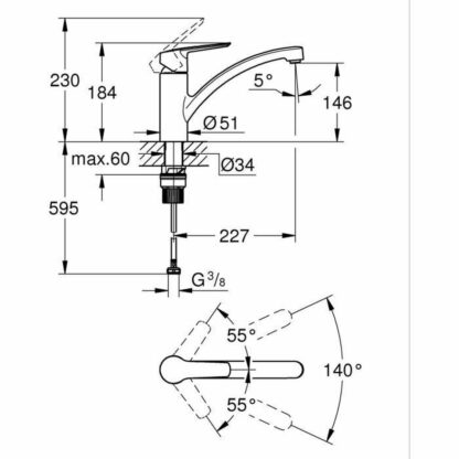 Μονή λαβή βρύση Grohe Start 324412432