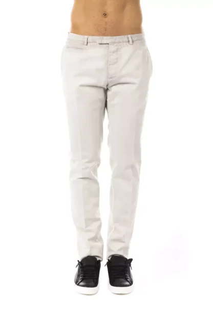 Uominitaliani - Gray Cotton Men Pant