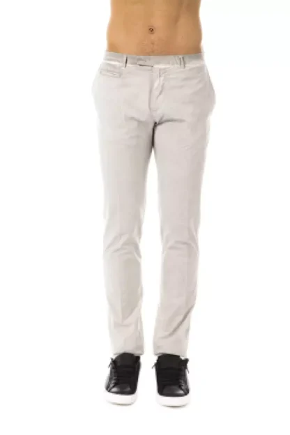 Uominitaliani - Gray Cotton Men Pant