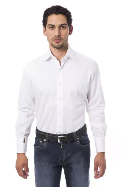 Billionaire Italian Couture - White Cotton Men Shirt