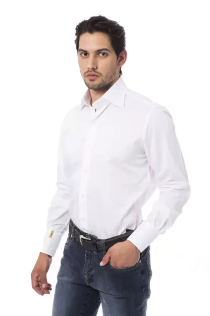 Billionaire Italian Couture - White Cotton Men Shirt