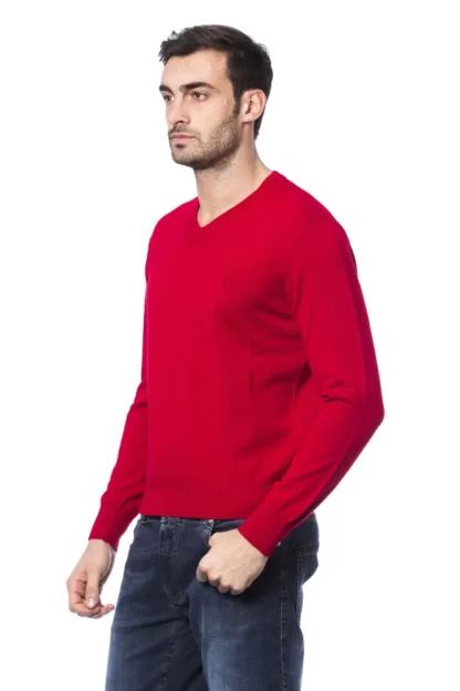 Billionaire Italian Couture - Red Merino Mens Sweater