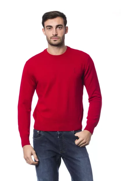 Billionaire Italian Couture - Red Merino Wool Men Sweater