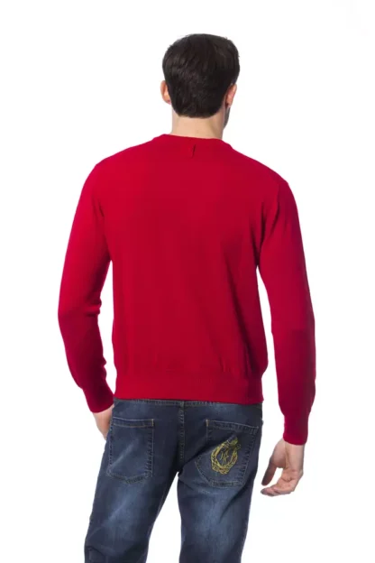 Billionaire Italian Couture - Red Merino Wool Men Sweater