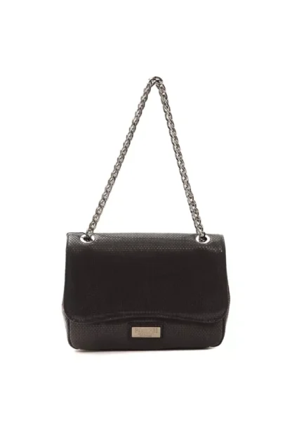 Pompei Donatella - Black Leather Women Crossbody Bag