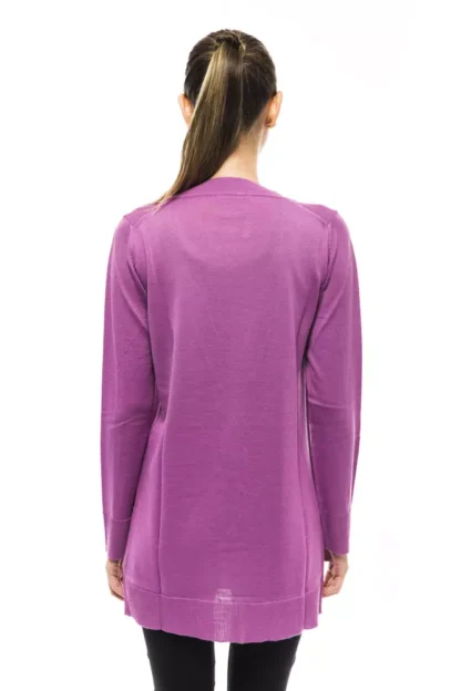 Ungaro Fever - Violet Long Cardigan with Chic Logo Detail