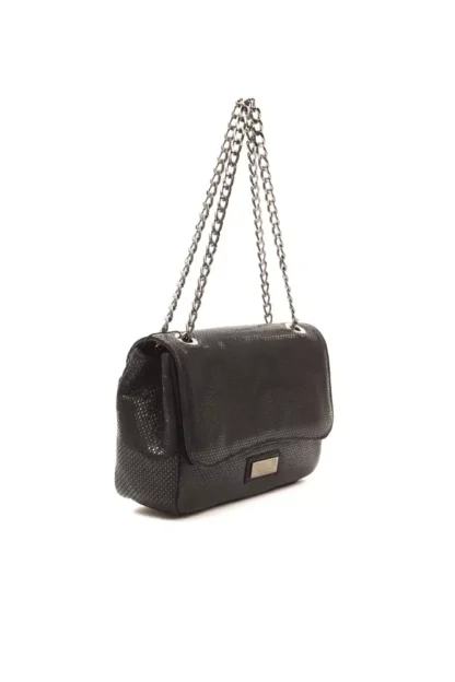 Pompei Donatella - Black Leather Women Crossbody Bag