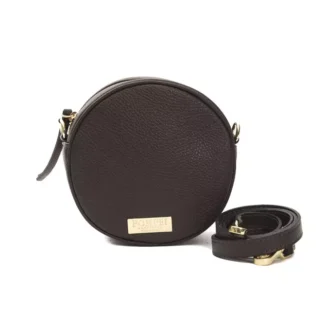 Pompei Donatella - Black Leather Women Shoulder Bag