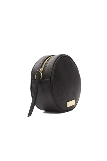 Pompei Donatella - Black Leather Women Crossbody Bag