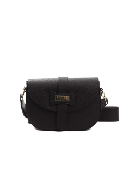 Pompei Donatella - Black Leather Women Crossbody Bag