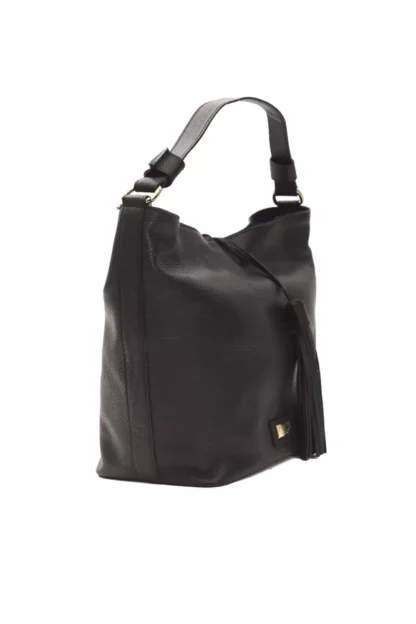 Pompei Donatella - Black Leather Women Shoulder Bag