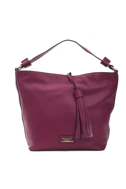 Pompei Donatella - Burgundy Leather Women Shoulder Bag