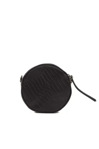 Pompei Donatella - Black Leather Women Crossbody Bag