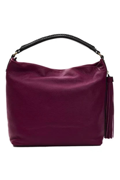 Pompei Donatella - Burgundy Leather Women Shoulder Bag