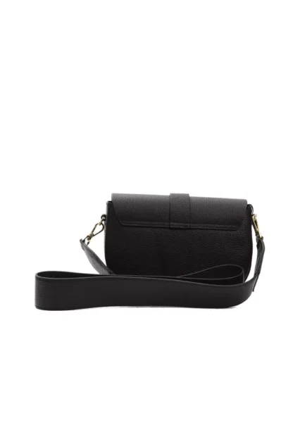 Pompei Donatella - Black Leather Women Crossbody Bag