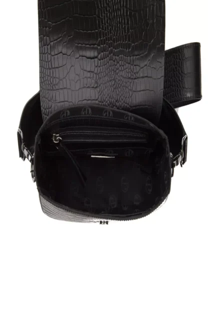 Pompei Donatella - Black Leather Women Crossbody