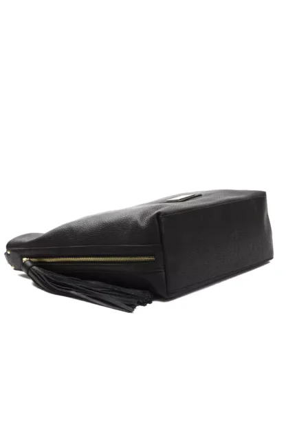 Pompei Donatella - Black Leather Women Shoulder Bag