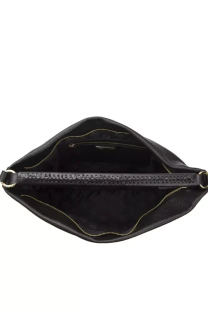 Pompei Donatella - Black Leather Women Shoulder Bag